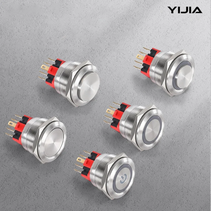 16mm 2no tlačidlový spínač