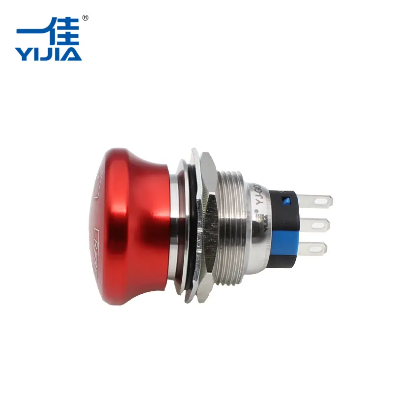 Červené núdzové tlačidlo